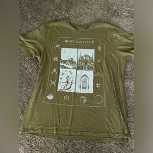 Greta van fleet rare green shirt from concert